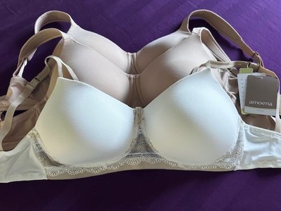 Lot of 3 Amoena Lara Bras 34C NWT/NWOT - Desire 1169, Comfort 3D 0437