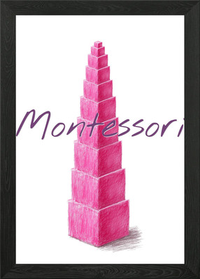Montessori Lehrer Bildung Rosa T Gerahmtes Wandbild Poster Leinwanddruck Bild