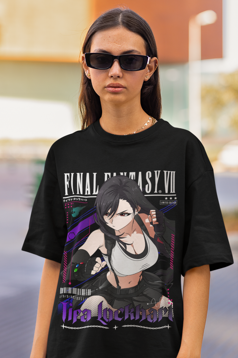 Tifa Lockhart FF7 Vintage T-Shirt Waifu Tee Final Fantasy 7 Gamer