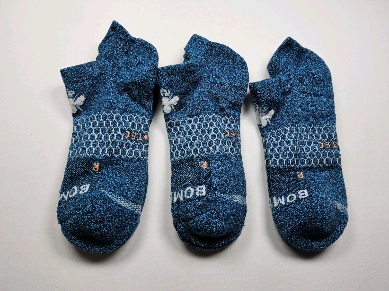 Bombas Hex-Tec Athletic Ankle Socks Lot Of 3 Pairs Size L