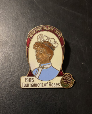 Vintage 1985 Kristina Kaye Smith Tournament Of Roses Pin First Black Queen