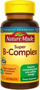 Nature Made Super B Complex Tablets 60, VItamin C, Folic ...