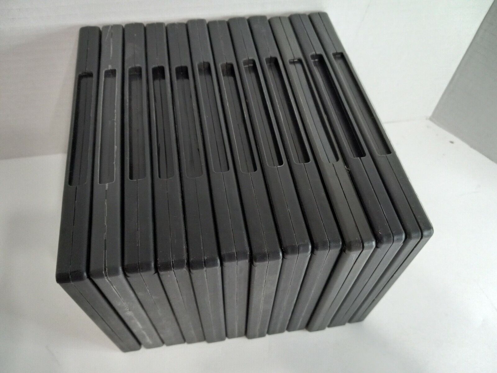 lot of 12 Black Empty Standard Single DVD Cases Boxes 14mm Disc