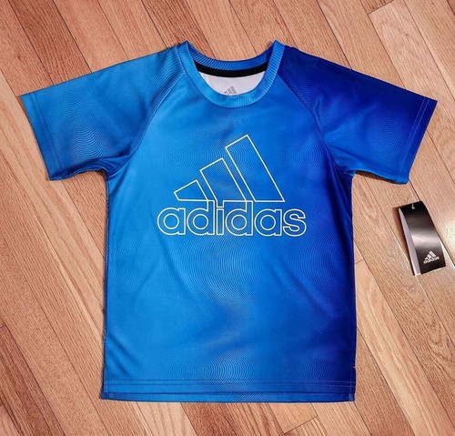 NEW ADIDAS Little Boy Active Tee & Short Set, Blue (sz 6) - Picture 2 of 4