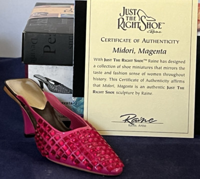Just the Right Shoe ~ MIDORI, MEGENTA ~  2002 ~ NIB ~ 25227 ~ Mint ~ COA