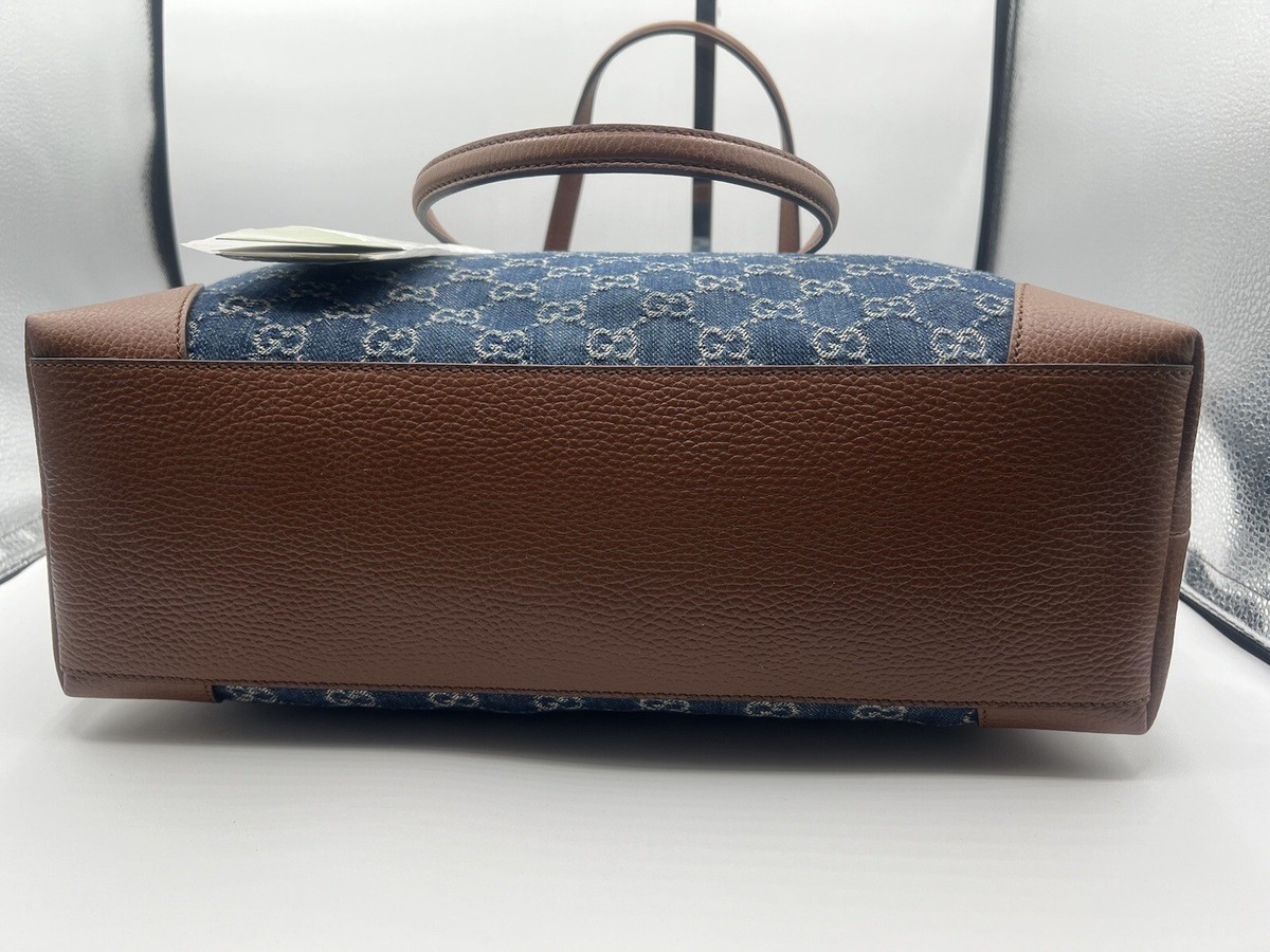 ショルダーバッグ・ポシェット Ophidia GG Denim Medium Shopping Tote GUCCI Ophidia GG Medium Tote Blue Ivory Denim | COCOON