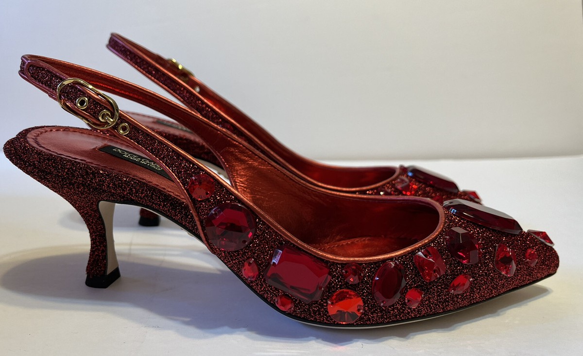 Dolce &Gabbana ハイヒール dolce gabbana Zoccolo Open Toe Mule Stiletto Blue Denim Bow
