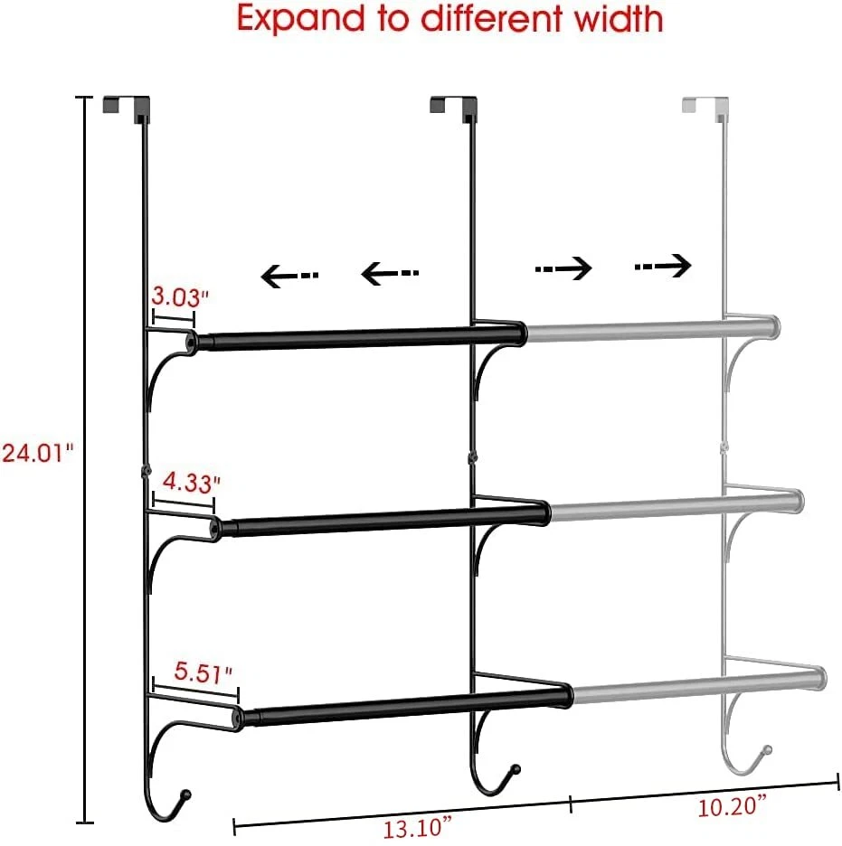 Adjustable width towel bar hot sale