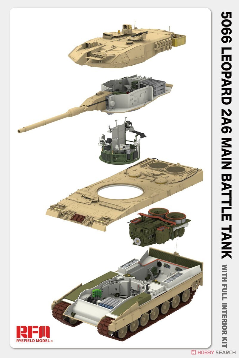 1: 35 German Leopard 2A6 Main Battle Tank (Fully Built In