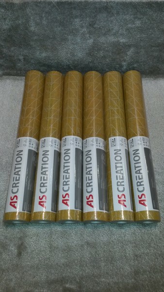 Vliestapete Ethnic Origin As 6 X 37174-3 (6Rollen) Gelb Beige Dreieck Muster-image