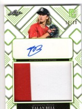 2023 Leaf Perfect Game Talan Bell Green Jumbo Patch RC Auto /10