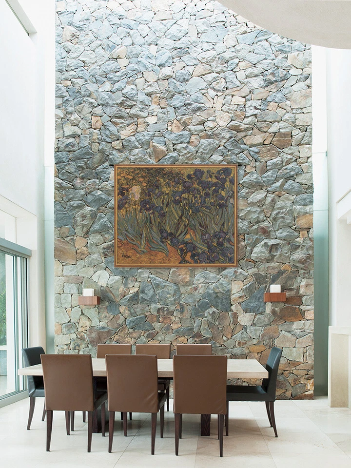 Iris de Vincent van Gogh tapiz belga arte de pared colgante (nuevo) 28x33 pulgadas Foto 2 de 4