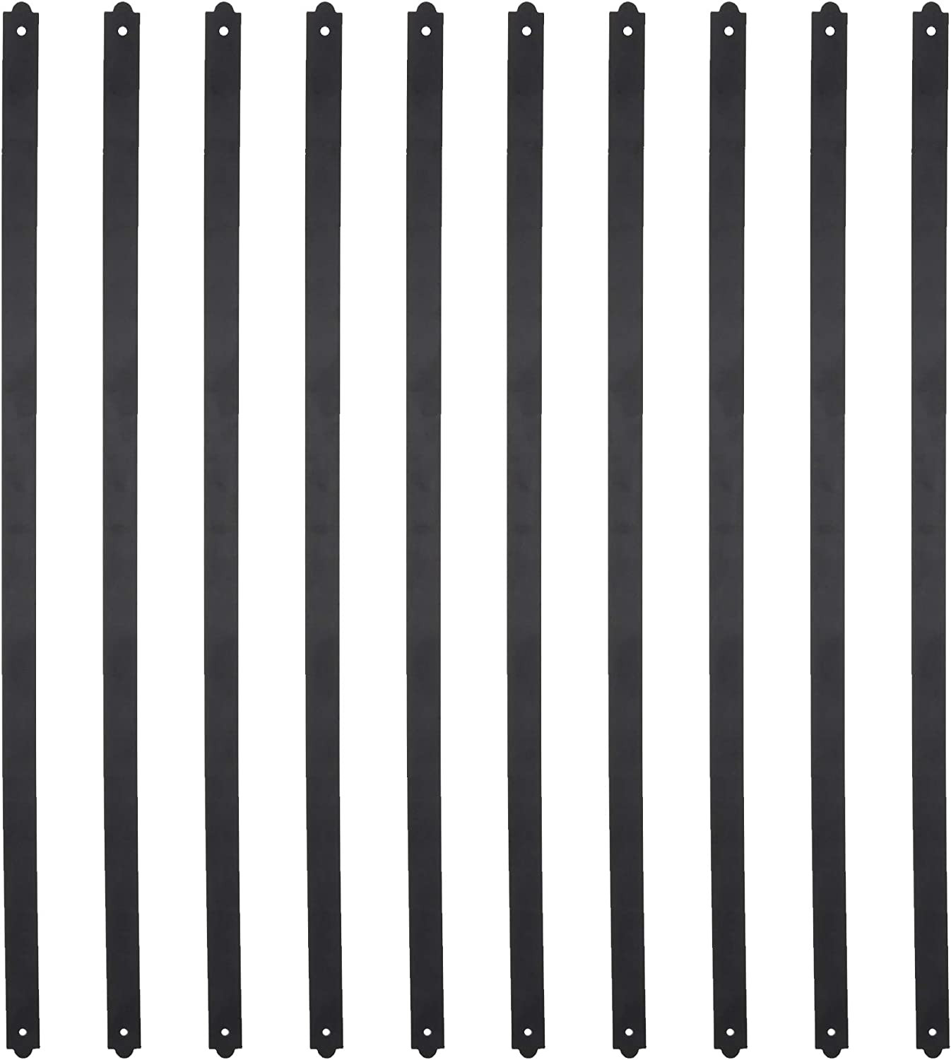 32-1/4 Inches Heavy Duty Flat Straight Iron Deck Balusters with Screws for Wood