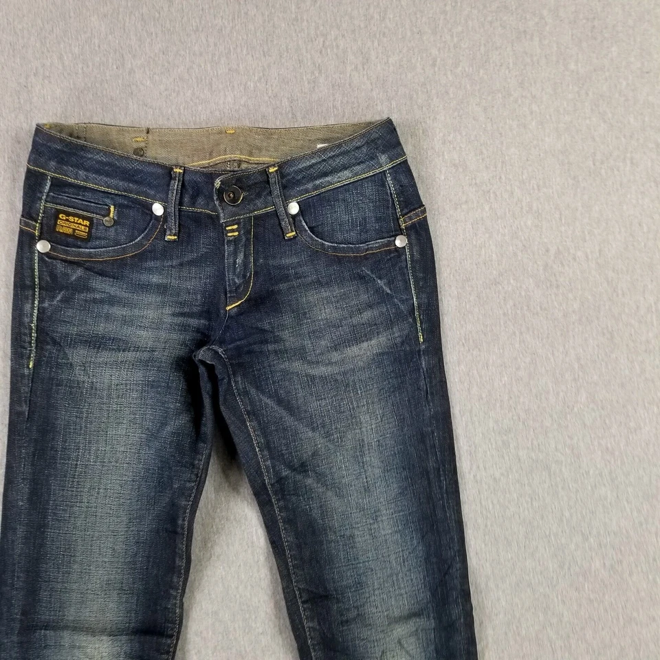 Pantalones de mezclilla gruesos pesados vintage G-Star talla 28 para mujer Midge pierna recta años 2000 Foto 2 de 4