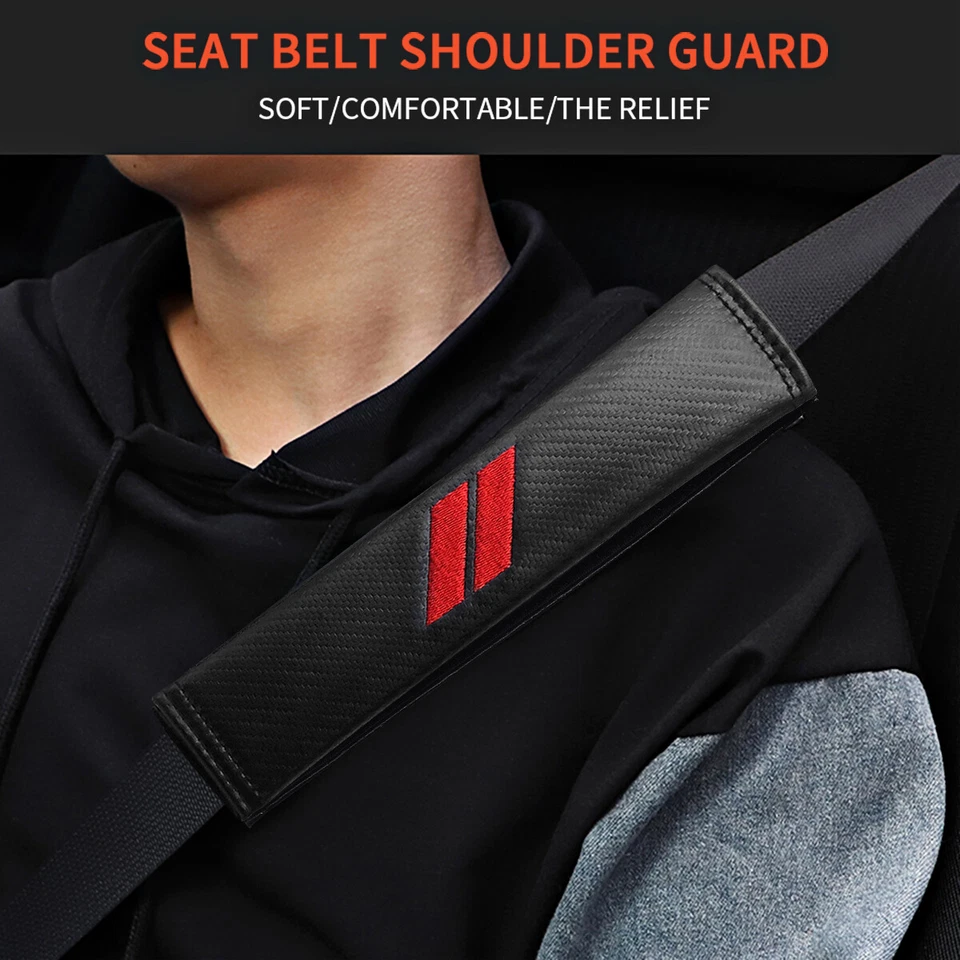 2pcs Red Safety Seat Belt Shoulder Pad Cover Fit for Dodge Charger Accessories - Image 2 of 4