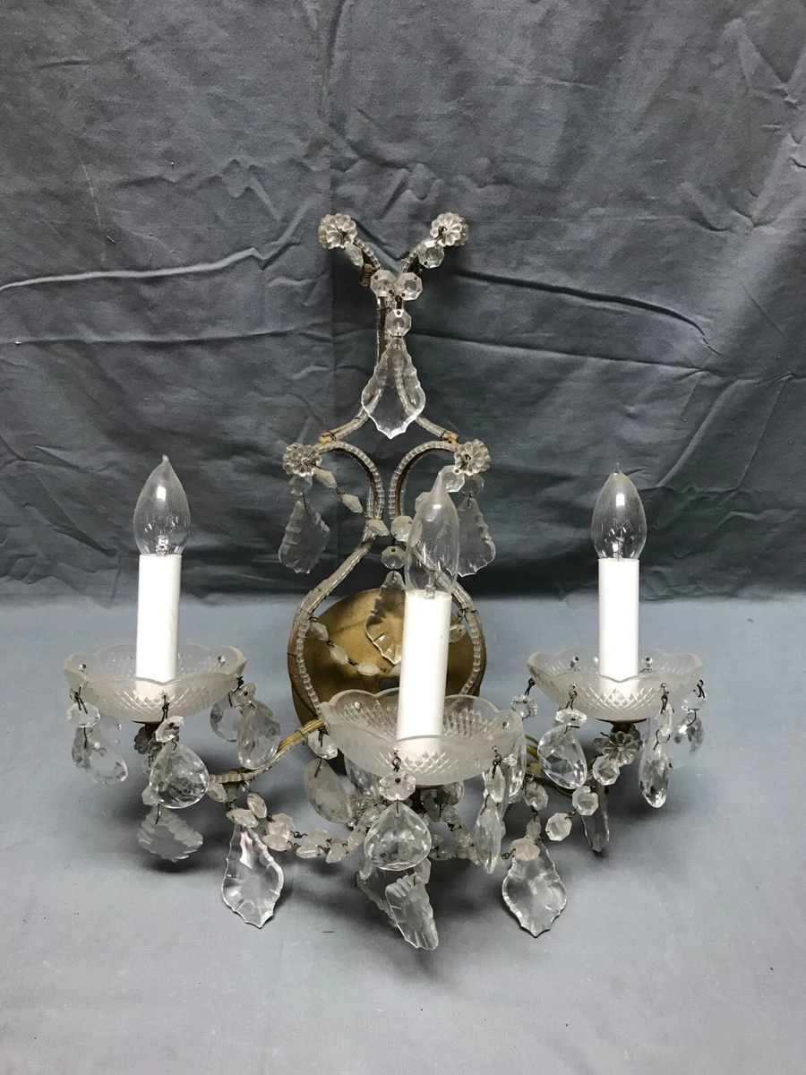 Crystal candle deals wall sconce
