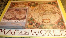 COMPLETE Hondius MAP of the WORLD Springbok Jigsaw PUZZLE 1500 Piece Cartography