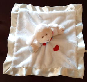 Ruffles Lamb White 14x14 Mini Fleece Blankie by Baby Ganz NEW - FREE Shipping