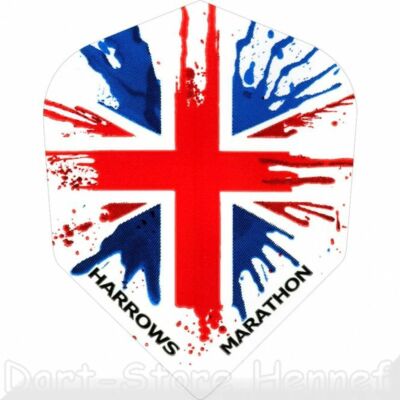 6 Dart Flights Harrows Marathon Standard ''Union Jack''