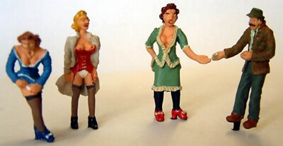 Rotlichtszene OF22 UNBEMALT O Maßstab Langley Modelle Kit Menschen Figuren 1/43