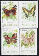 Moldavie 67/70 1993 Faune Papillons MNH