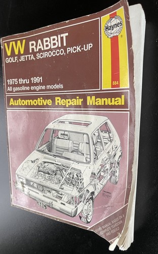 Haynes VW Rabbit, Golf, Jetta, Scirocco 1975-1991 Automotive Repair Manual 884 - Picture 8 of 9