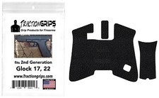 Tractiongrips rubber grip tape overlay for generation 1 2 Glock 17, 22, 17L
