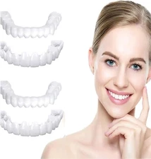 2 Pcs teeth Comfortable and Natural-Looking for Men and Women,