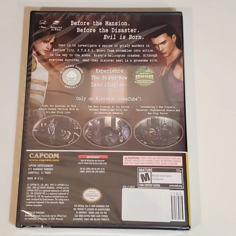 Resident Evil Zero (Nintendo GameCube) Brand New Factory Sealed (Y Seal) - Image 2 of 4