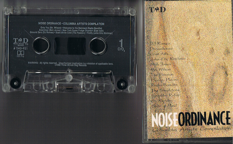Noise Ordinance Columbia Artists Compilation Three Minute Dog Records cassette