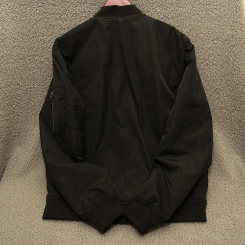 Chaqueta Universitaria Old Navy Bomber Cremallera Completa Para Hombre Grande Negra Poliéster (635) - Imagen 10 de 17
