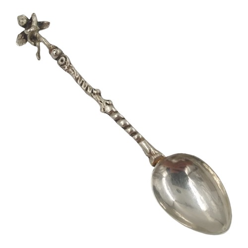 Marked Italy Souvenir Spoon Figural Cherub Travel Collectible Keepsake Europe