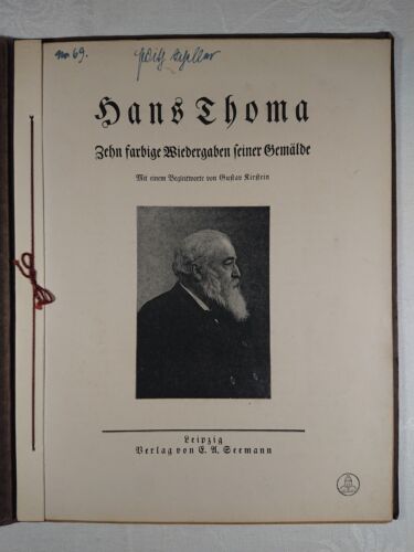 Hans Thoma 10 reproducciones a color de sus pinturas Editorial E. A. Seemann Leipzig - Imagen 3 de 12