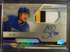 Scott Perunovich 2021-22 Upper Deck Premier Rookie Auto Patch /99
