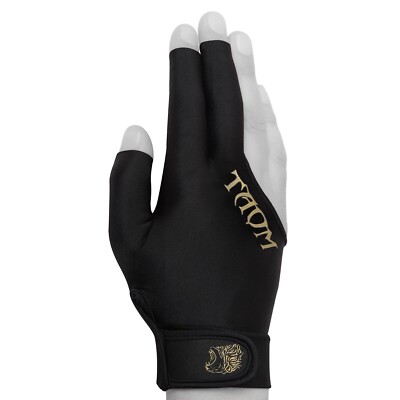 AAED Lot De 4 Gants De Billard Main Gauche – 3 Doigts, Spandex, Paumes Antidérapantes – Couleurs Rouge, Bleu, Noir, Gris – Pour Billard, Carom, Snooker