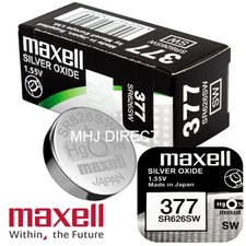 Maxell 377 SR626SW Silver Oxide Watch Batteries 1x 2x 3x 4x 5x 10x 25x 50x 100x