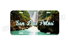 SAN LUIS POTOSI MEXICO PLACA DE ALUMINIO IMPRESA PARA VEICULO .