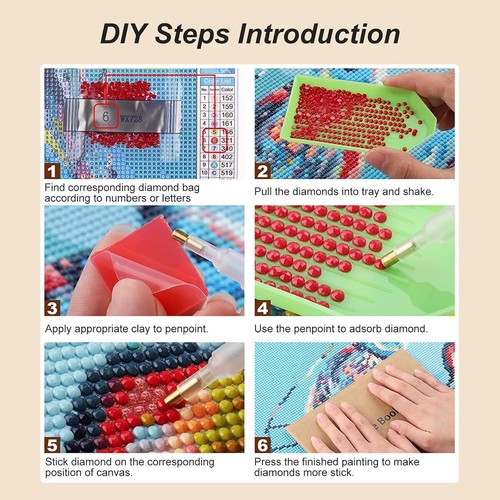 Diamond Art Kits for Adults, Deer 5D Diamond Painting Kits for Beginner DIY Gem - Picture 7 of 7