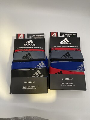 (1)Pack Underwear Boys Adi Long Briefs Sz XL(4) Pairs Asssorted Prints & Colors