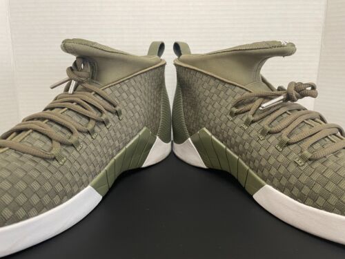 AIR JORDAN X PUBLIC SCHOOL NY 15 XV RETRO PSNY OLIVE GREEN SAIL OFF WHITE 11.5 - Picture 4 of 10