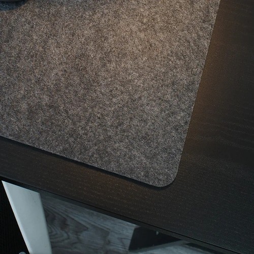 Grand tapis d'ordinateur de bureau en laine feutre ordinateur portable coussin de bureau souris clavier - Photo 13/17