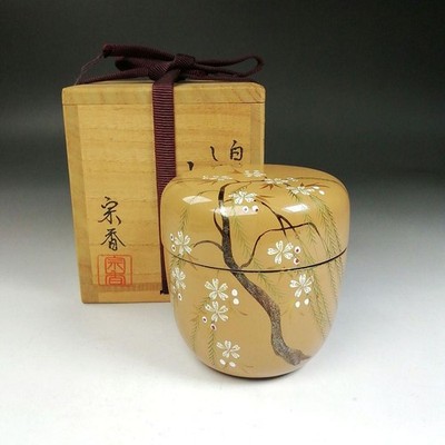 Oshita Sokan Natsume White Lacquer Shidare Sakura MakiE Rare Authentic