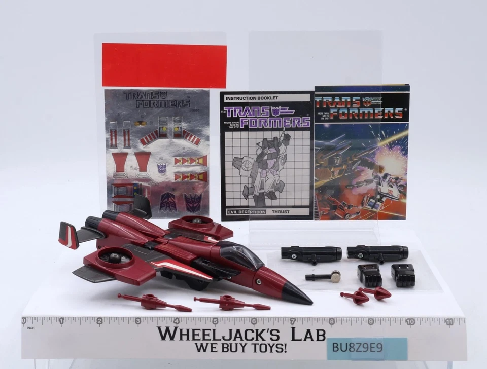 Thrust 100% Complete UNUSED STICKERS Vintage 1985 G1 Transformers Figure - Image 2 of 4