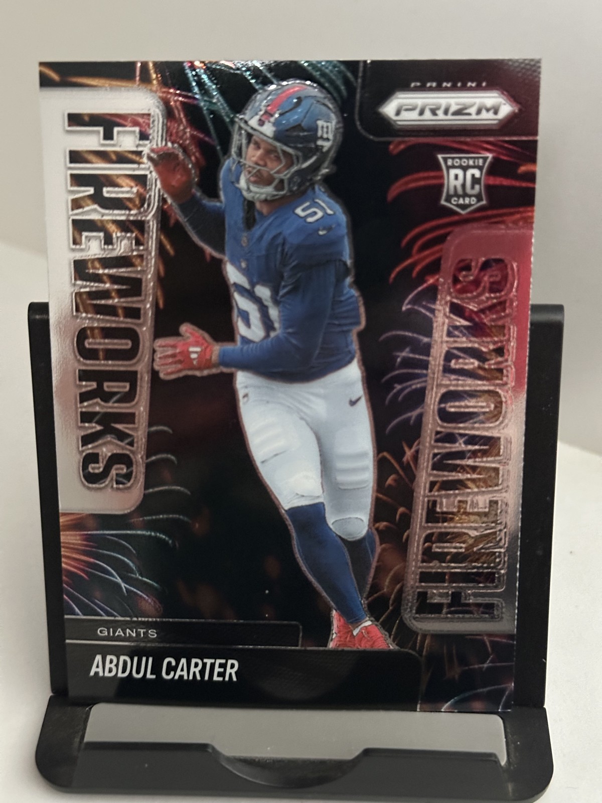 2025 Panini Prizm - Fireworks Abdul Carter #7 (RC)