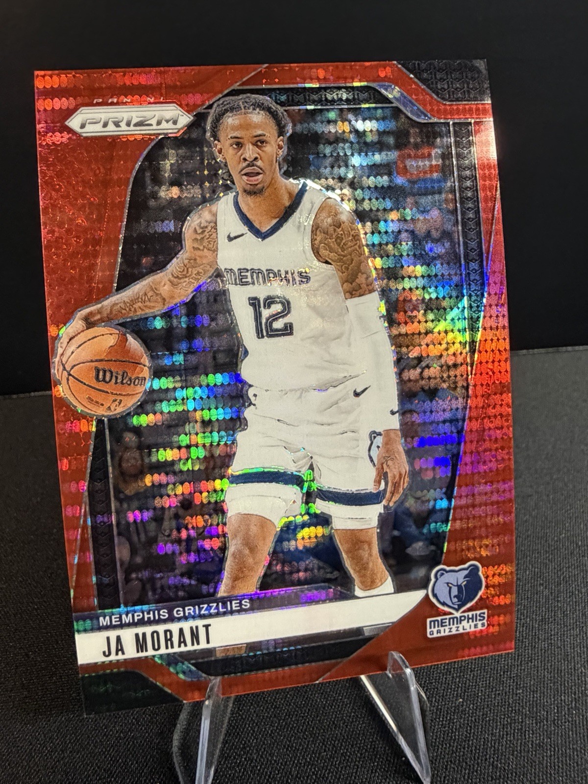Panini 2024-25 Prizm Red Pulsar Prizm Serial # Ja Morant #64 /75 Grizzlies
