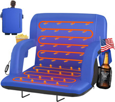 Heated Stadium Seats for Bleachers with Back Support Wide Cushion, Extra Portabl