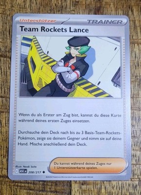 Team Rockets Lance 208/217 Normal Erhabene Helden Pokemon Karte Deutsch NM  
