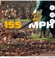 Electric Leaf Blower Corded, 7-AMP Leaf Blowers, 155MPH/350CFM Small Handheld