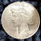 1926-S Silver Peace Dollar - San Francisco - 90% Silver- F-VF Details - Cleaned