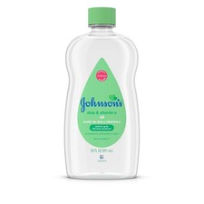 Johnson's Baby Oil, Mineral Oil Enriched with Aloe Vera and Vitamin E, 20 fl. oz